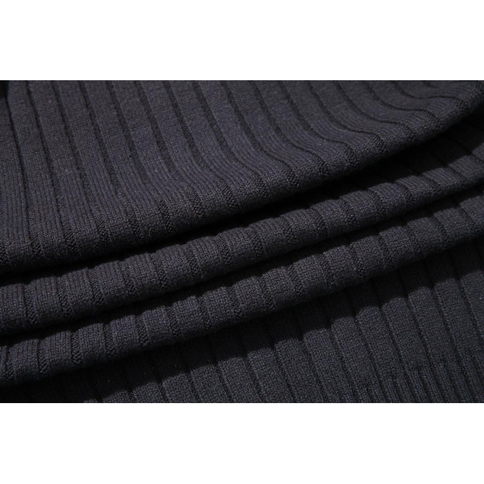 Чоловічий кардиган AOLI RAY з блискавкою та стоячим коміром: стильний пуловер з тонкої в'язки та двома кишенями (чорний)