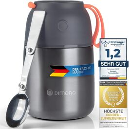 Ланч-бокс Dimono® з нержавіючої сталі (500 мл) - контейнер для їжі на виніс