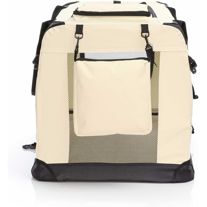 Складана переносна переносна коробка для собак та котів Fudajo (50x35x35 см, 700x520x500 мм, бежева)
