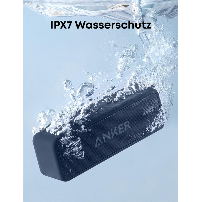 Портативна Bluetooth колонка Anker SoundCore 2 - блакитна, 24 год роботи, IPX7, потужний бас