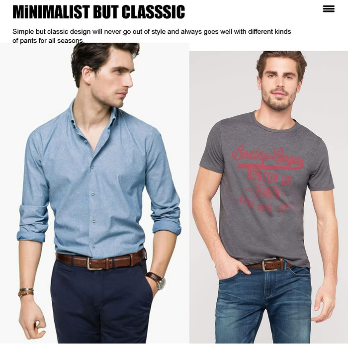 Чоловічий шкіряний ремінь GSG Since 1998 - класичний дизайн, 37 мм, для бізнесу та офіційних заходів, подарункова коробка, темно-коричневий