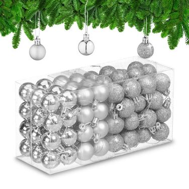Relaxdays Set of 96 Christmas Baubles