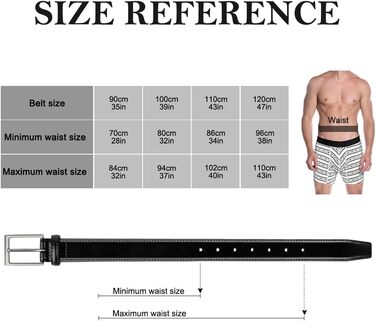 Чоловічий шкіряний ремінь Flintronic, 90/100/110/120/130 см. Металевий ремінь у стилі ретро, 33 мм. Підходить для джинсів, костюмів. Колір: чорний. Розмір: 92 (загальна довжина 100 см)