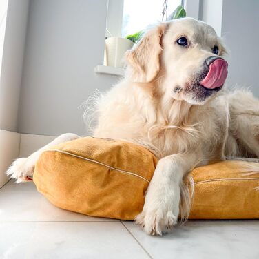 М'який лежак для собак та котів. Жовтий лежак для тварин 100x70 см з міцного, м'якого матеріалу. Лежанка для кота/собаки