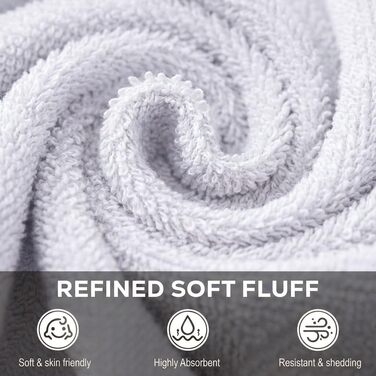 Набір м'яких фланелевих рушників для обличчя Utopia Towels, 100% бавовна, гігроскопічні, 12 шт., сині