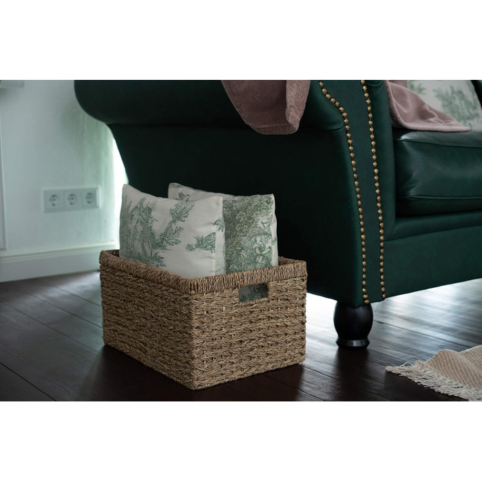Набір кошиків для зберігання Decorasian, великий XL+L, плетені з морської трави, натуральний, міцний, 2 шт.