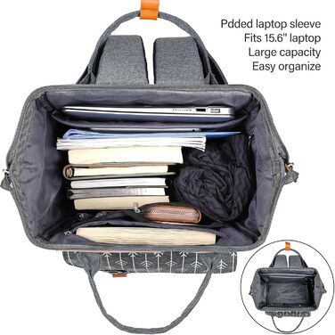 Жіночий рюкзак для ноутбука 15.6 дюймів, шкільний/робочий рюкзак з USB-портом для зарядки, для подорожей, кемпінгу, дівчаток, Оксфорд (рожевий)