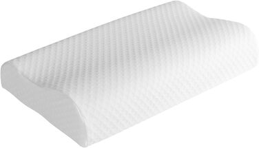 Good Night Memory Foam Pillow, Foam Cervical Orthopedic Neck Support, Ergonomic Head Pillow, Contoured Groove Pillow for Neck Pain, Side Sleepers (65 * 35 * 11/9cm)