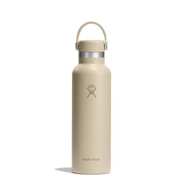 Термос-пляшка Hydro Flask Standard Flex Cap 621 мл — сталева ізольована пляшка для напоїв, герметична, колір Oat (втримуює холод 24 год, тепло 12 год)