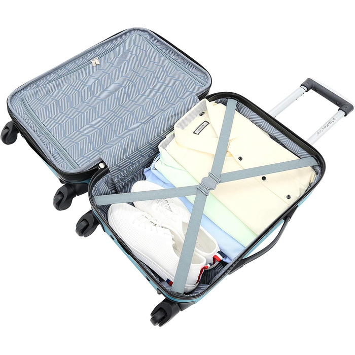 Набір валіз Travelers Club Chicago Hardside Spinner, 5 шт., блакитно-зелений (Trace of Paradise)