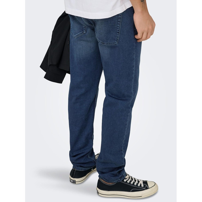 Джинси чоловічі Only Sons Slim Onsloom Dark Blue 32W/32L, синій денім