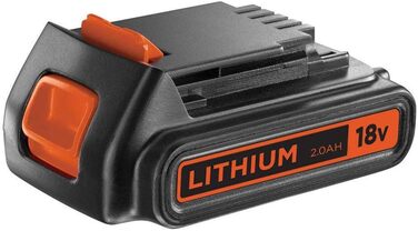 Black+Decker 3-in-1 City Mower Attachment (40-60 mm cutting height for trimmer) + Black+Decker Li-Ion Slidepack Battery (18V 2.0Ah, compatible with all Black+Decker 18V garden tools)
