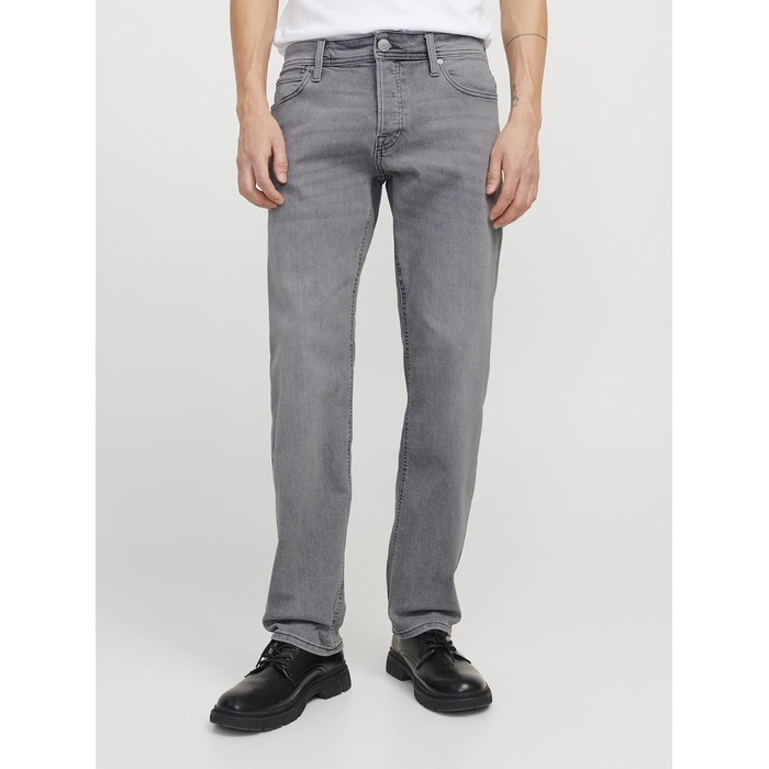Джинси чоловічі JACK & JONES JJIMIKE Original Tapered Fit сірі (36W/32L)