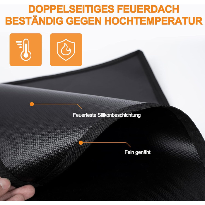 Килимок під гриль WOCVRYY 130x160 см: захист від вогню, повторне використання, антипригарний, легкий у чищенні