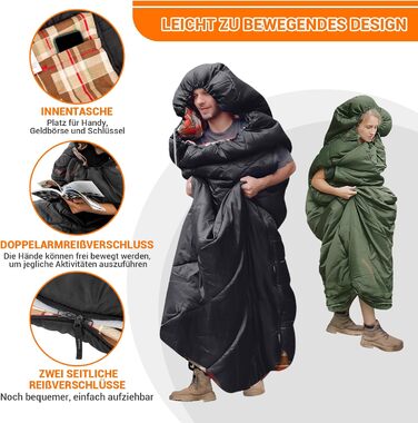 KingCamp XXL 3-Season Sleeping Bag - Oversized for Adults, Outdoor Camping, Backpacking, Hiking, Travel - Lightweight & Portable