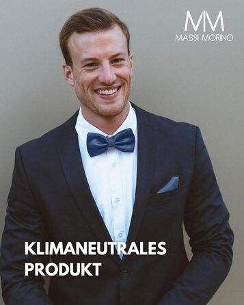 Массі Моріно: Комплект краватка-метелик та нагрудна хустинка для чоловіків - краватка-метелик на весілля, регульована, темно-синя