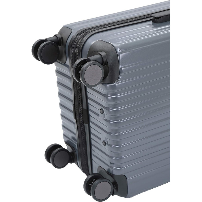 Чемодан з TSA-замком, телескопічною ручкою та 4 колесами, жорсткий корпус (Сірий, маленький)