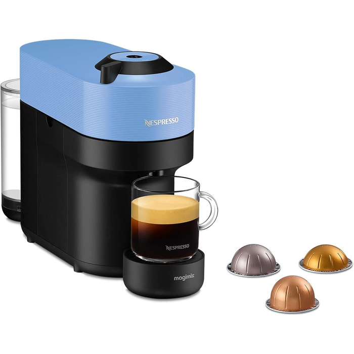 Кавомашина Nespresso Vertuo Pop ENV90.P: Cold Brew, Bluetooth, 4 розміри чашок, без Aeroccino, Pacific Blue