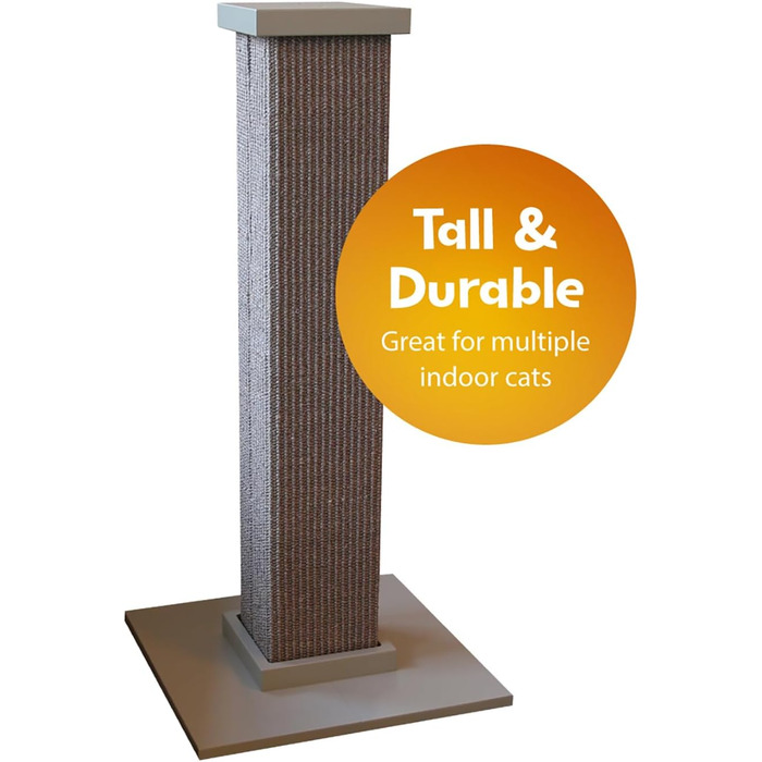 SmartCat Pioneer Pet Ultimate Cat Scratching Post, Grey, 32 Inch (Pack of 1)