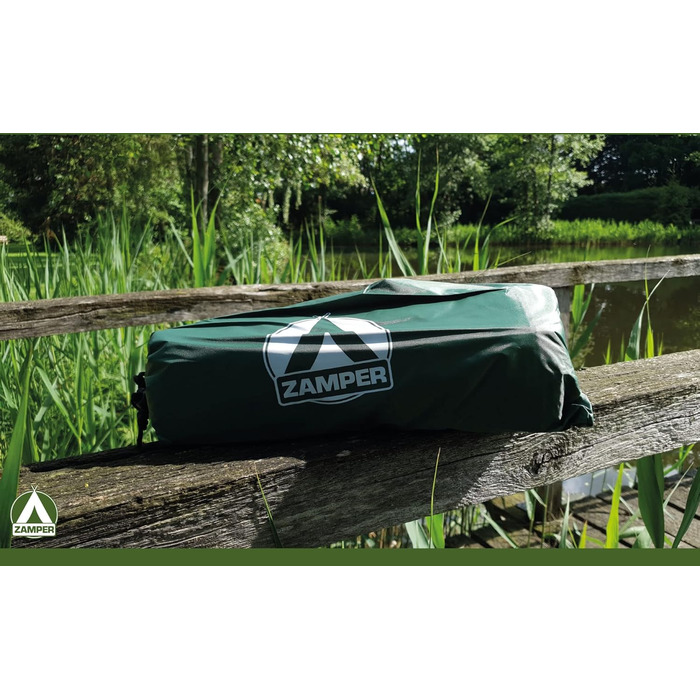 Тент Zamper Zelt-Plane 3x3m: водовідштовхуючий сонцезахисний тент для кемпінгу та відпочинку на природі (зелений)