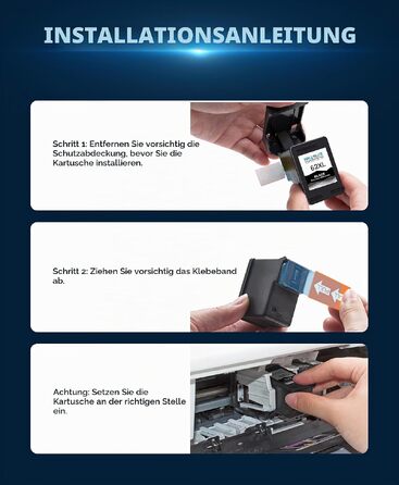 Комплект картриджів HALLOLUX 62XL для принтерів HP Envy 5540, 5544, 5545, 5548, 5640, 5646, 7640 та OfficeJet 200, 5740, 5742, 5744 (чорний та кольоровий, 2 шт.)