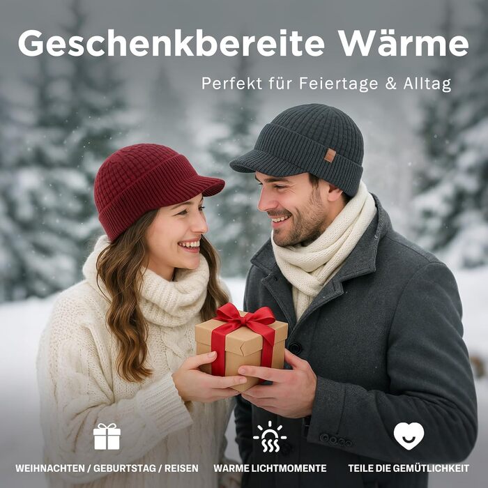 Шапка в'язана з мериносової вовни TOP-EX PolarWool™ для чоловіків та жінок, з підкладкою з флісу, для занять спортом та катання на лижах, M-XXL (Оливковий, M-L)