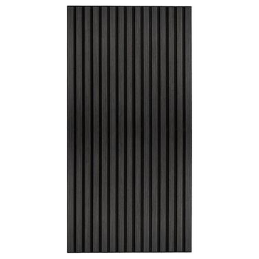 Акустичні настінні панелі HORI в стилі дерева для шумоізоляції та декору стін, 120x60x2,1 см, 3D Black Oak (чорний дуб)