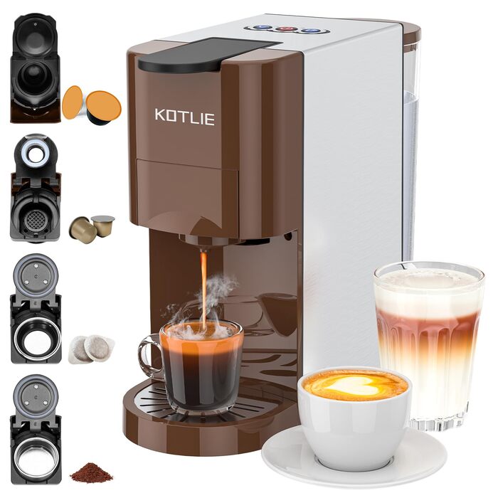 Кавомашина Braun KOTLIE 4-в-1 для NES/Dolce Gusto/меленої кави/ESE (44мм), 19 бар, 800 мл