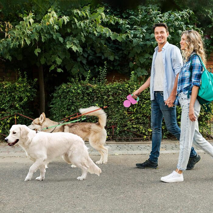 Автоматична собача леєнка Makife Dual Doggie - 3м, для малих та середніх собак, з мішком для екскрементів (15 шт.)