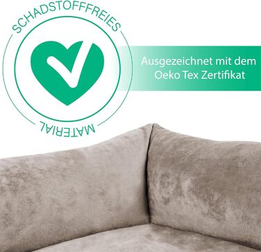 Крісло-ліжко для собак - м'яке ліжко-кошик з високим бортиком, 40x50 см, бежеве