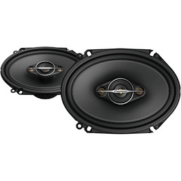 Автомобільна акустика Pioneer TS-A6881F 6x8 дюймів, 4-смугові коаксіальні динаміки, комплект 2 шт., потужність 350 Вт, 80 Вт RMS, потужний звук, високий ККД, монтаж 62 мм, виріз 133x191 мм