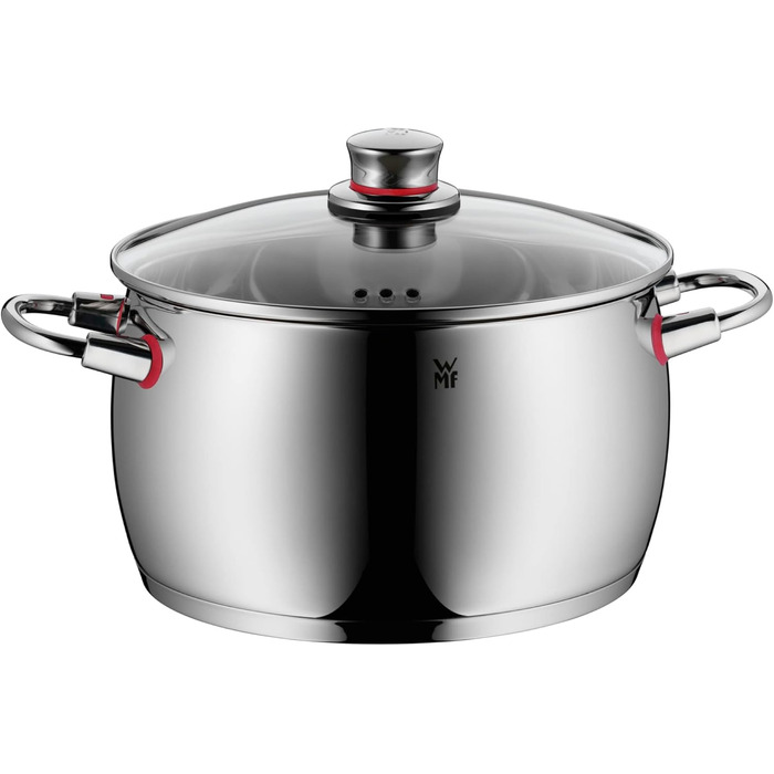 Каструля з ручкою WMF Quality One 16 см без кришки, 1,7 л, каструля для молока, каструля з нержавіючої сталі Cromargan, полірована, без покриття, для індукційних плит