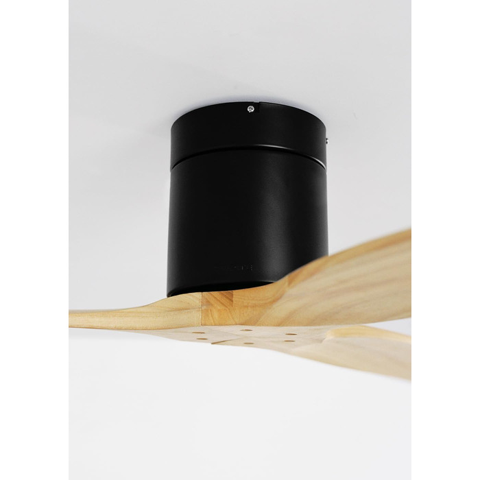 Вентилятор стельовий Windcalm M/ з ABS-пластику з пультом, 40W, тихий, Ø132cm, таймер 1-4 год, DC-двигун, режим літо/зима (декоративне дерево), без освітлення