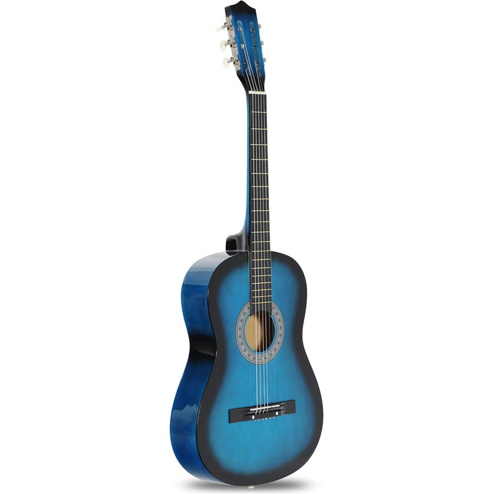 Акустична гітара Folk Smartxchoices 96,5 см для початківців, дітей та любителів музики. 4 кольори, блакитний