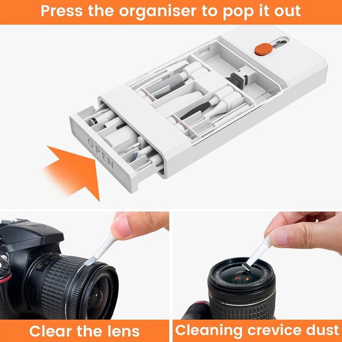 Набір для чищення клавіатури та навушників: 22 в 1. Підходить для AirPods, ноутбуків, моніторів, телефонів.