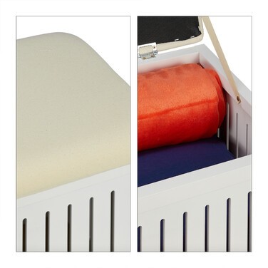 Relaxdays Padded Bench with Storage