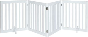 Захисний бар'єр для собак Unipaws: дерев'яне, розкладне, без свердління, 4 елементи, 61 см, 204x61 см