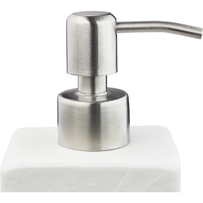 Дозатор для мила Relaxdays, 200 мл, наповнюваний, для ванної, туалету, кухні, з нержавіючої сталі, полірезин