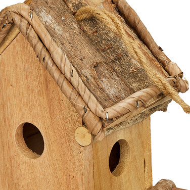 Relaxdays Decorative Birdhouse with Feeding Station