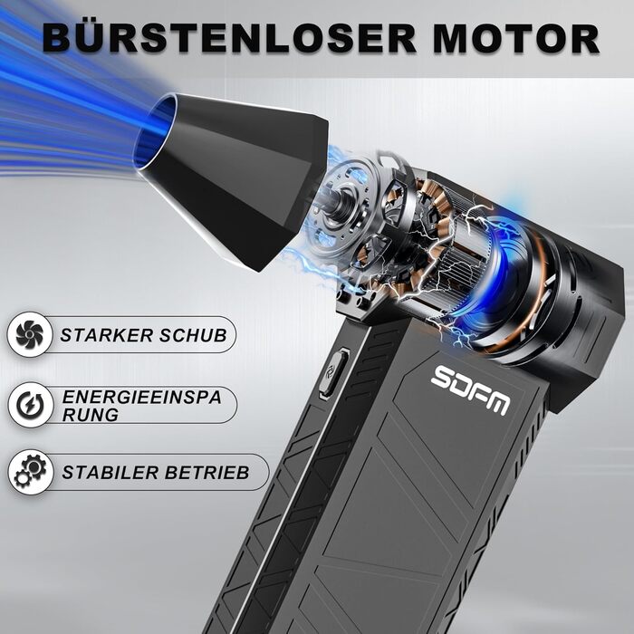 Електричний пилосос для чищення повітряним струменем X3Max-Black: Комплект для чищення ПК, електроніки, диванів, авто