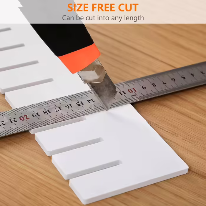 KnnRiim 12 Piece Drawer Dividers, 47x11 cm, Thick, DIY Partition Walls for Drawers, Large Flexible Organizer for Clothes, Bedroom, Bathroom, Kitchen Appliances, Desk, Office Storage (Thick 45x9x0.5 cm 12 Piece)
