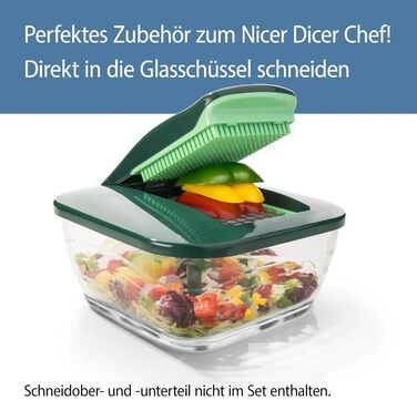 Набір для нарізки овочів Genius Nicer Dicer Chef (15 предметів) з мискою, для нарізки овочів, фруктів, салатів, кубиками, соломкою, з реклами TV