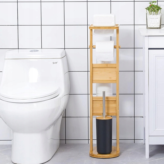 Бамбукова полиця для ванної 4в1 Bedee