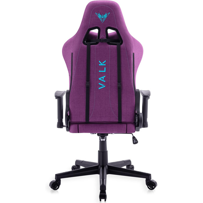Ігрове крісло VALK Nyx з дихаючої тканини, 2D-підлокітники, ергономічне, нахил 160°, фіолетове для геймерів і офісу