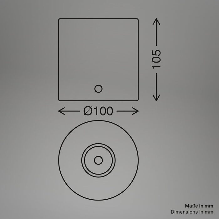 BRILONER Настільна лампа міні, ретро, вінтаж, кераміка, антрацит. Настільна лампа для спальні, кабінету, вітальні. E27, 10W, 10x9 см