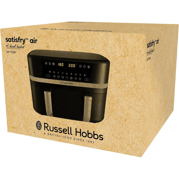 Фритюрниця Russell Hobbs SatisFry з 2 камерами, 9л, Rapid AirFryer, 9 програм, тиха робота, миється в посудомийній машині
