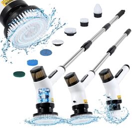 Електрична щітка для прибирання OTRAKI з 7 насадкоми: для ванної, кухні, плитки, авто
