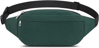 Чоловіча та жіноча поясна сумка на пояс для туризму, фітнесу, їзди на велосипеді, активного відпочинку, подорожей. Сумка на стегно, Doggy Bag, гаманець. Колір: темно-зелений (D1)