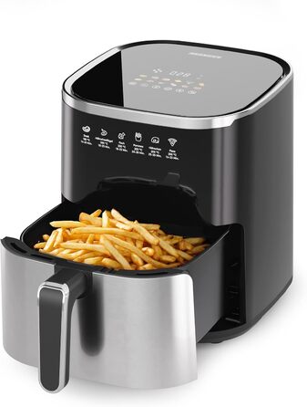 Фритюрниця повітряна HEINRICHS 9 літрів XXL, 10-в-1, LED-дисплей, 1800W, для здорового харчування
