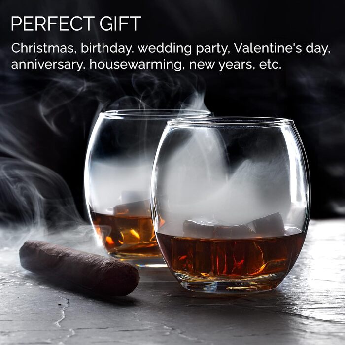 CRYSTALIA Premium Drinking Glasses Set - 6, Whisky Glasses 410 ml 100% LEAD-FREE, Dessert Glasses, Whisky Glasses, Juice Glasses, Tumbler Glasses, Tumbler Glass, Stemless Wine Glasses, Gin Glasses